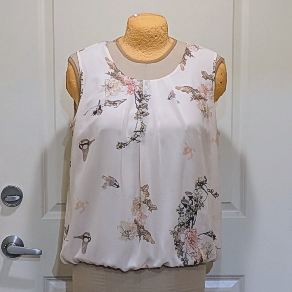 Sleeveless Floral  Blouse